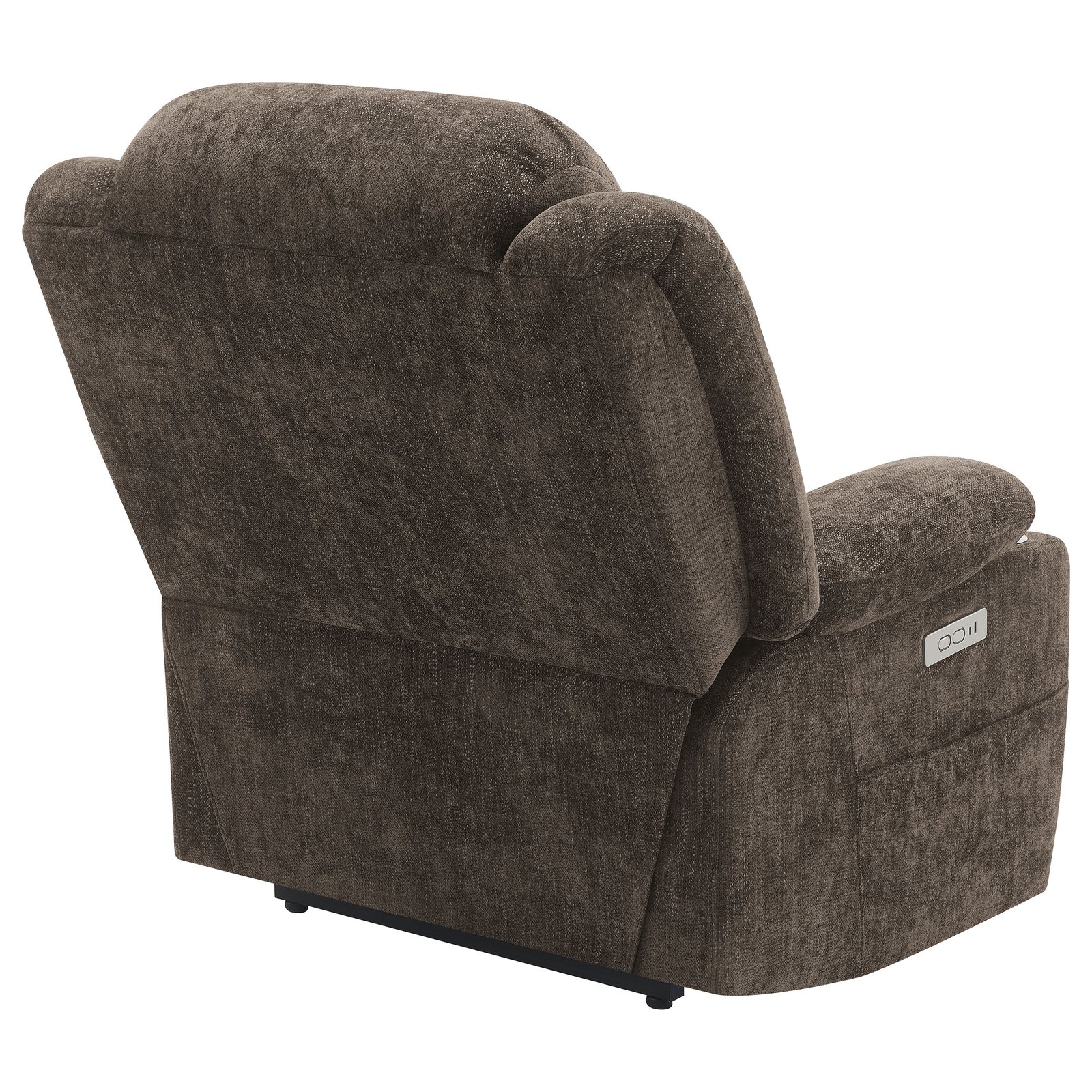 Houston Upholstered Power Lift Recliner Chair Dark Brown - Image 11