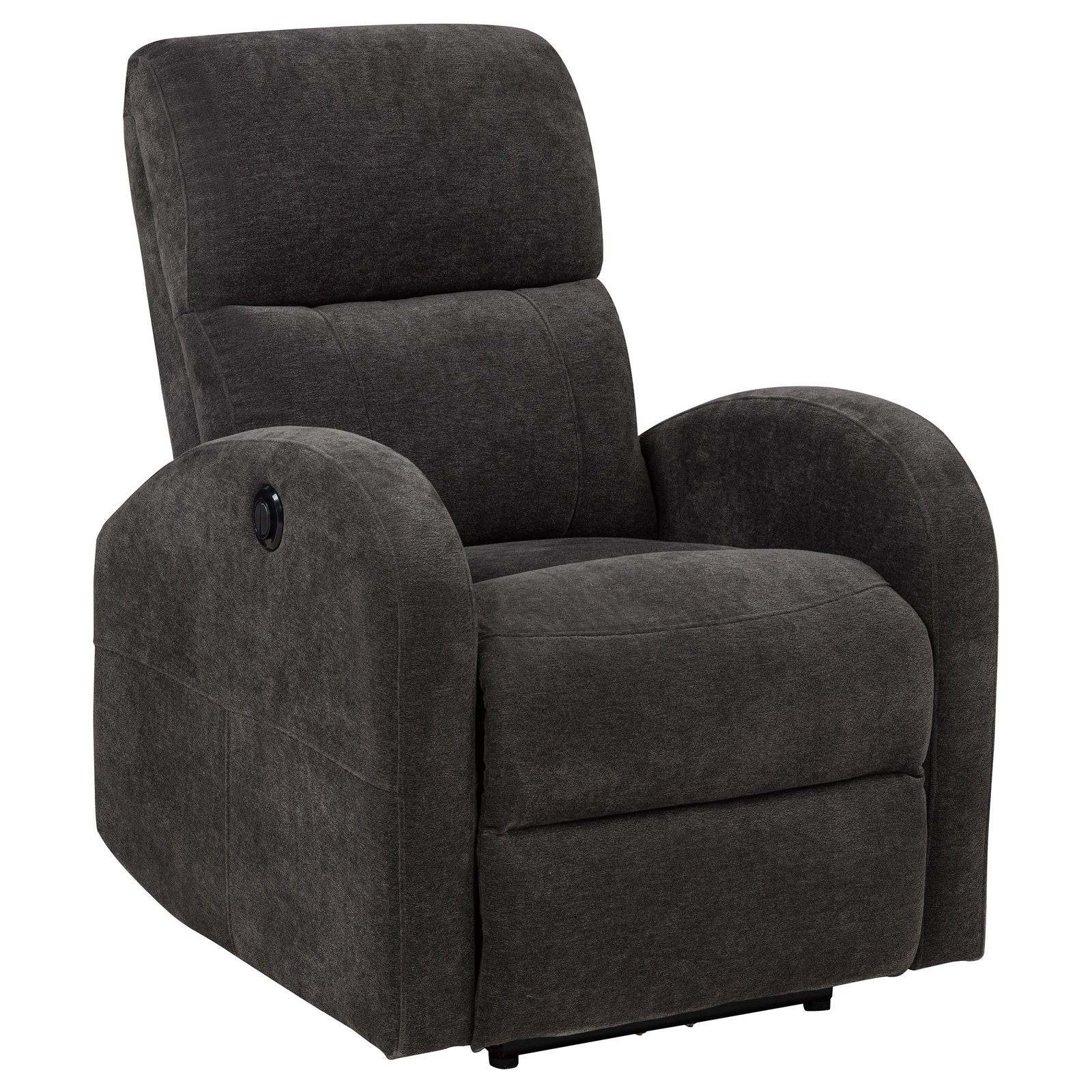 Grant Fabric Upholstered Power Recliner Chair Charcoal Grey - Image 4