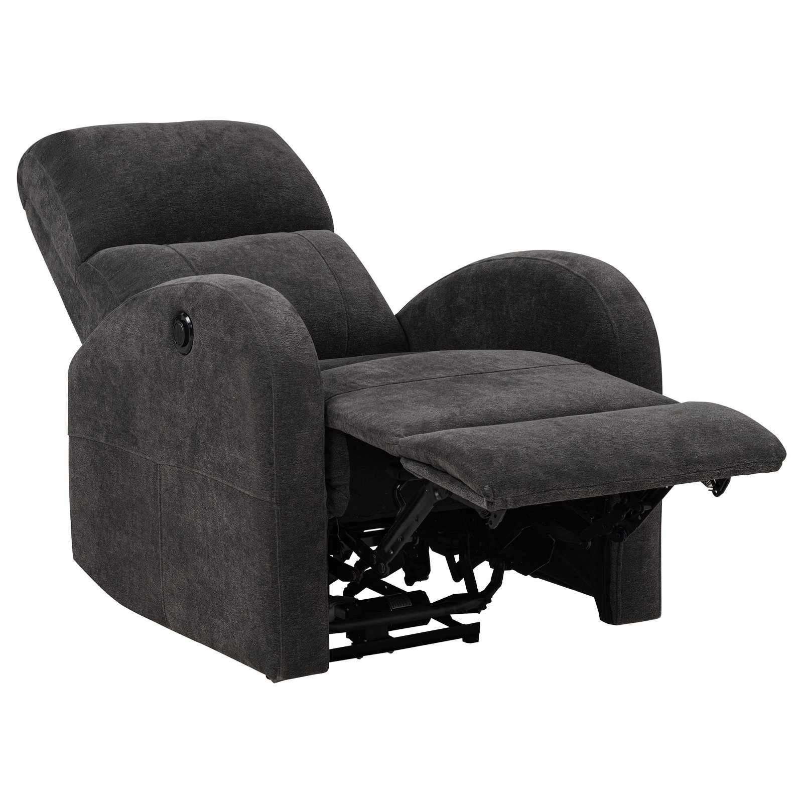 Grant Fabric Upholstered Power Recliner Chair Charcoal Grey - Image 5