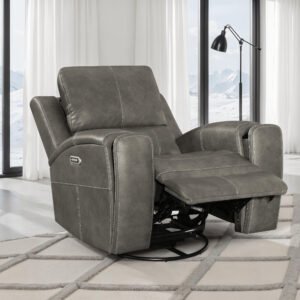 Brickston Triple Power Swivel Glider Recliner Charcoal