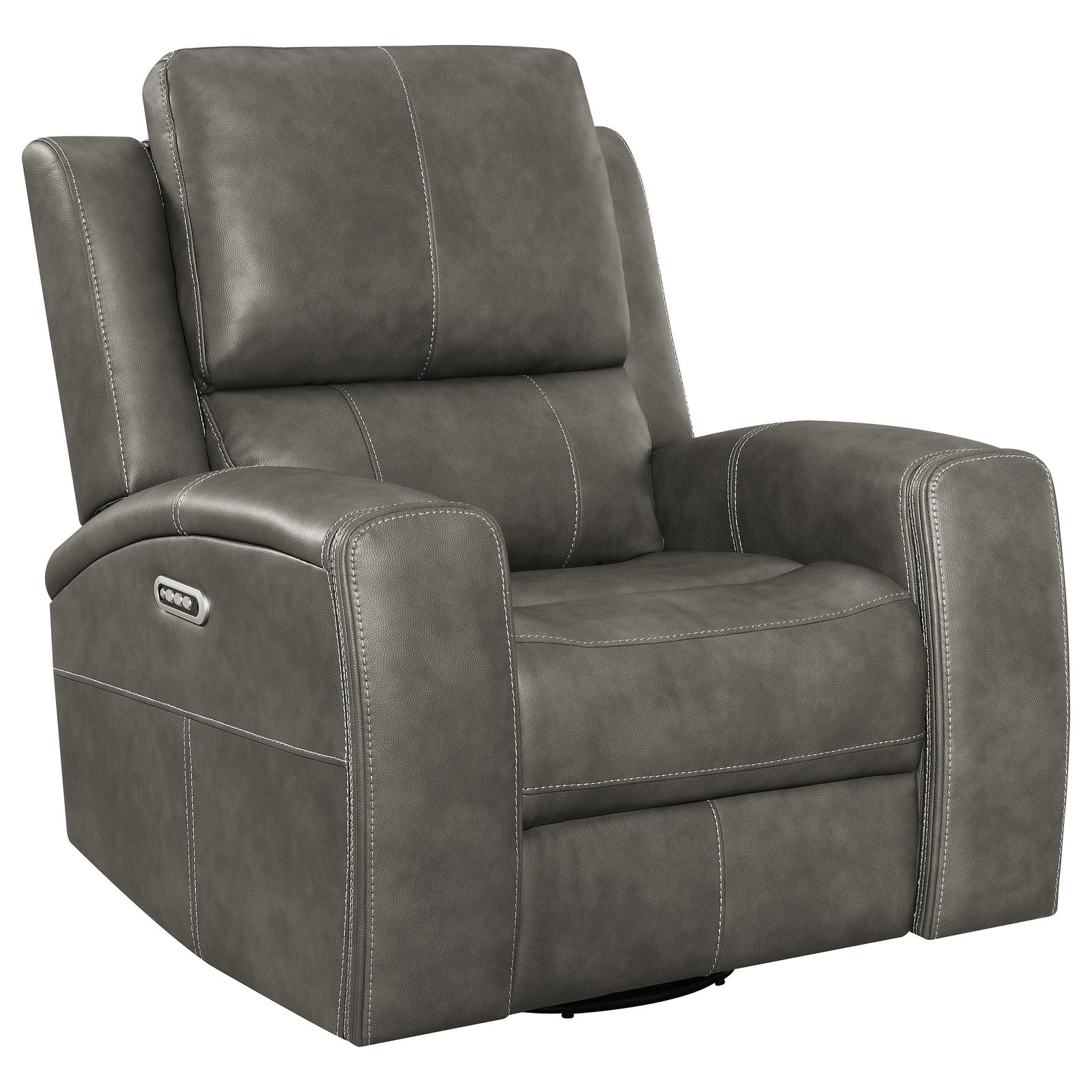 Brickston Triple Power Swivel Glider Recliner Charcoal - Image 3
